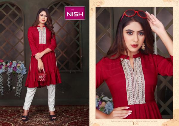 Nish Bubbly Rayon Designer Exclusive Kurti Set Collection